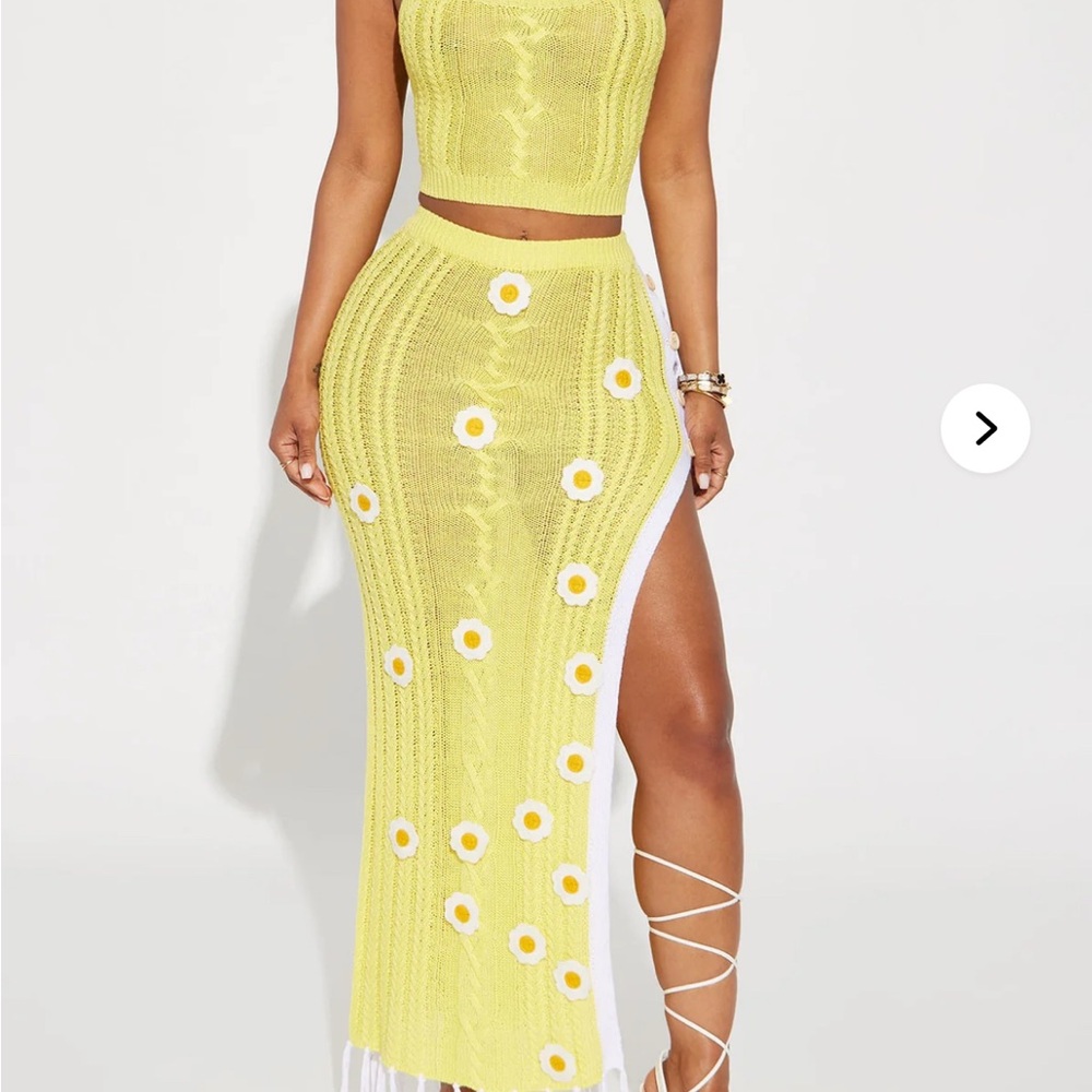 Daisy Fields Skirt Set - Yellow